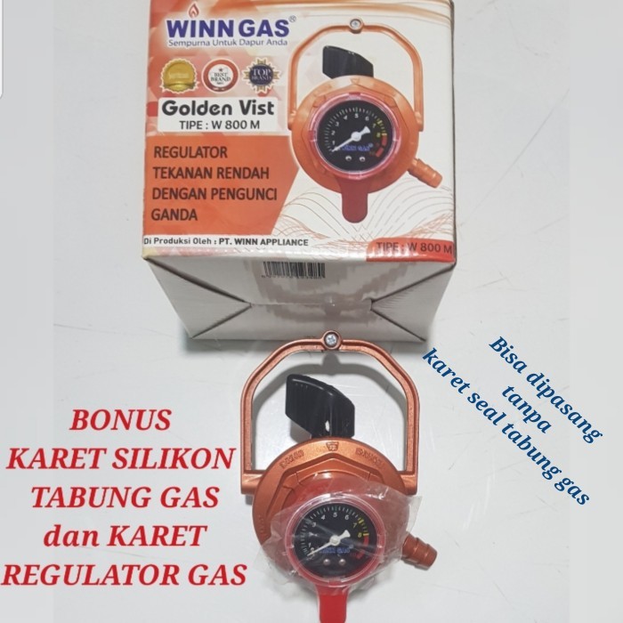 Regulator Gas Anti Bocor Winn Gas W 800 M Golden Vist