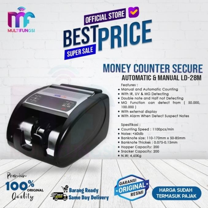 

Secure LD-28M Money Counter Automatic&Manual / Mesin Hitung Uang LD28M