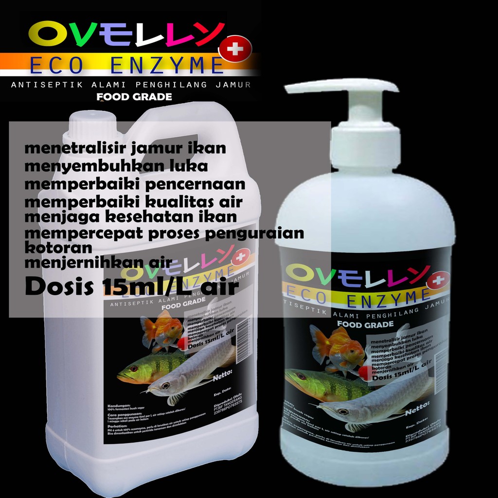 Eco enzyme perangsang warna ikan dan anti jamur ikan 500ml sampai 5 Liter 21B450