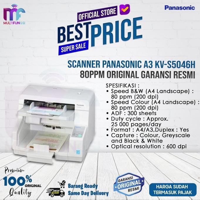 

Scanner Panasonic A3 KV-S5046H 80ppm Original Garansi Resmi