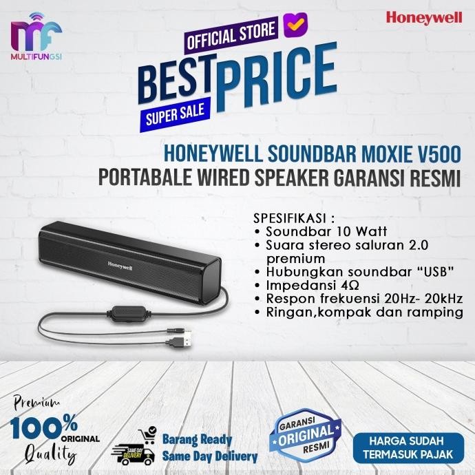 

Honeywell Soundbar Moxie V500 Portabale Wired Speaker Garansi Resmi