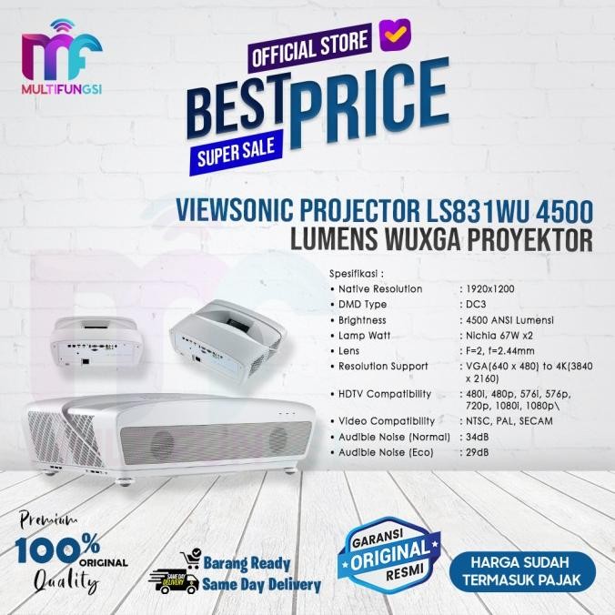 

Viewsonic Projector LS831WU 4500 Lumens WUXGA Proyektor Garansi Resmi