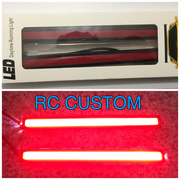 LAMPU LED DRL PLASMA COB 17CM WARNA MERAH GRADE A++