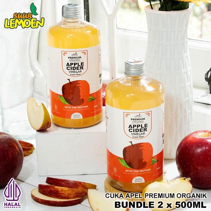 

Cuka Apel Organik 1 Liter Apple Cider Vinegar Premium With The Mother