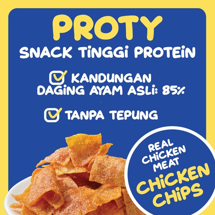 

Ready Gas!!! Camilan Sehat Proty Chicken Chips Ori(1 Pcs)+Keju(1 Pcs)+Rumputlaut (1 Pcs) Snack