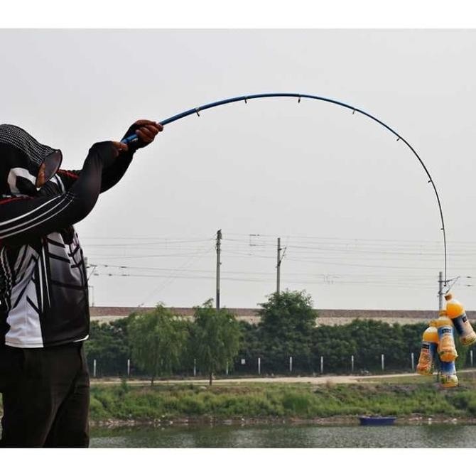 Joran Pancing Mini Antena Telescopic 7 Ruas 1.5M Reel Seat Jepit Hitam
