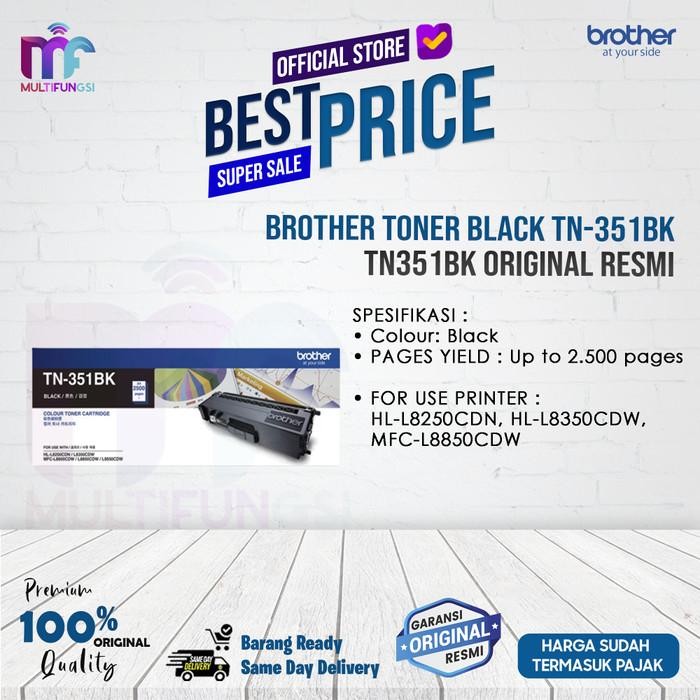 Brother Toner Black Tn-351Bk / Tn351Bk Original Tn-351 Black Resmi