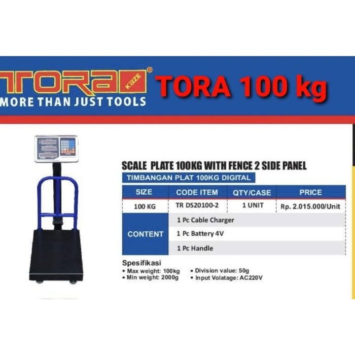 Timbangan Duduk Digital 100Kg / Timbangan Digital 100 Kg Tora