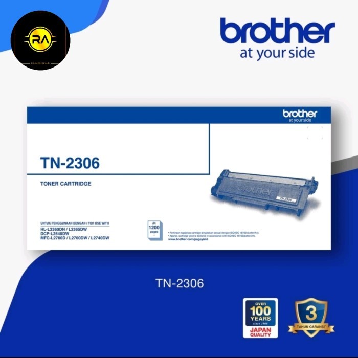 TERBARU Toner Brother TN 2306 TN-2306 TN2306 Black Original