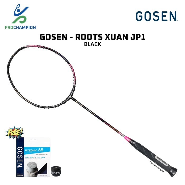 New  Raket Badminton Original GOSEN ROOTS XUAN JP 1 Black