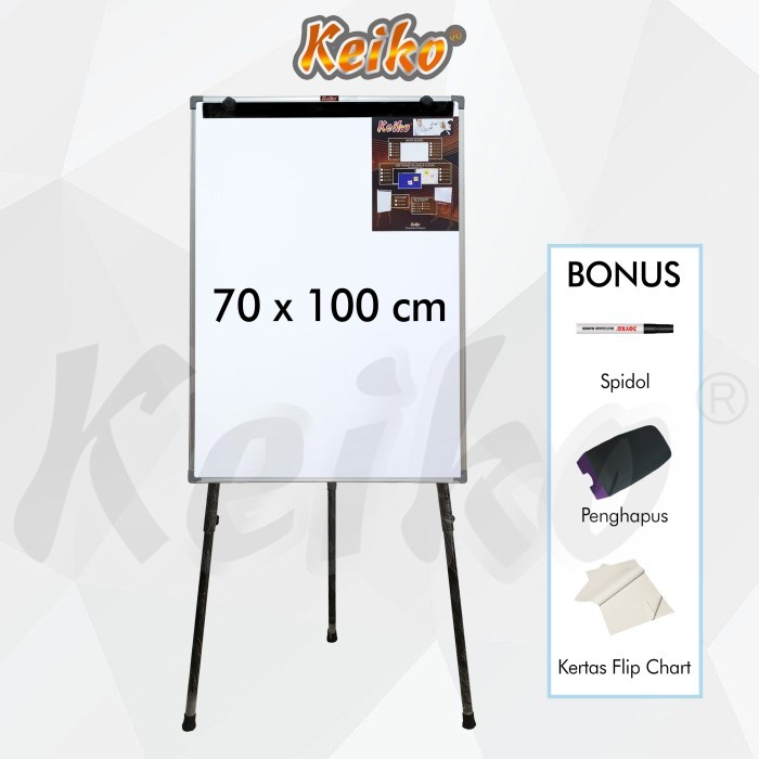 

TERBARU Flip Chart / Flipchart / Papan Presentasi Non Magnet Keiko 70 x 100 cm