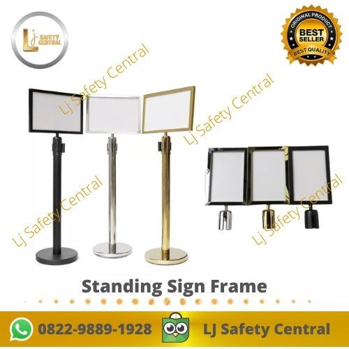 

TERBARU Standing Sign Frame Stainless Papan Tiang Antrian BISA GOSEND!