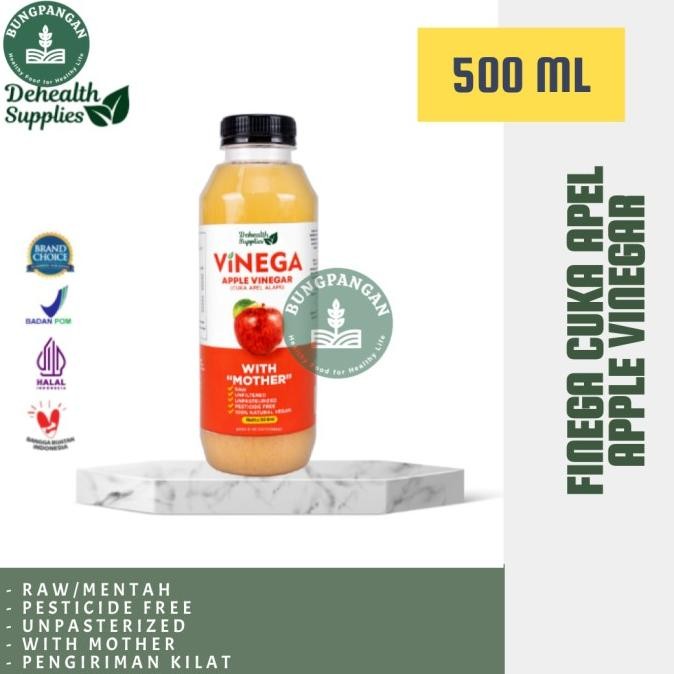 

Finega DeHealth Apple Vinegar/ Cuka Apel Alami - Botol Plastik 500 ml