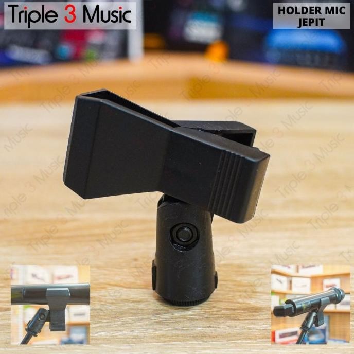 Murah Holder Clamp mic microphone jepit capit untuk mic wireless di stand 3musi12 Segera Dapatkan
