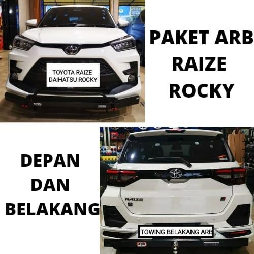 Paket Towing Depan Belakang Mobil Toyota Raize Daihatsu Rocky Tanduk Mobil Arb Bemper Bumper Besi Ar