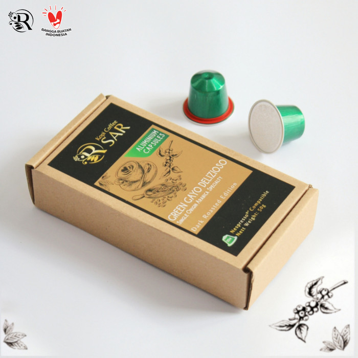 

Cuci Gudang Nespresso Compatible Coffee Capsules - Green Gayo Delizioso Origin