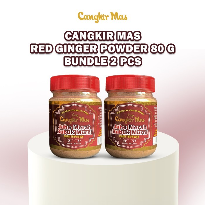 

Terlaris Jahe Merah Bubuk Murni Cangkir Mas 80 Gr Paket Hemat 2 Pcs