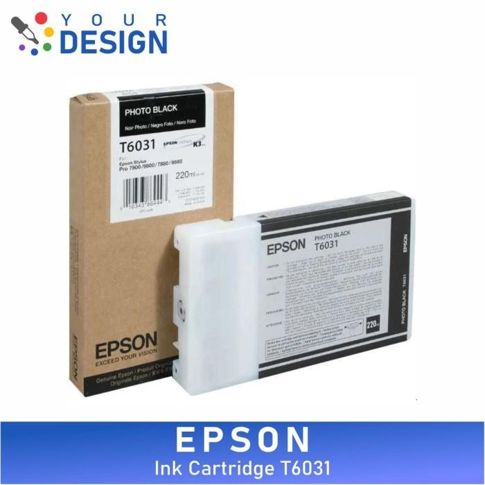 Tinta Epson T6031 Photo Black 220Ml Untuk Printer Sp-7800/9800/7880