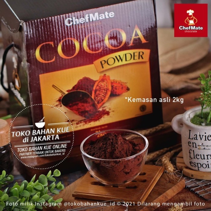 

Terbaru Chefmate Bubuk Cokelat Murni 500Gr Repack Pure Cocoa Powder Coklat