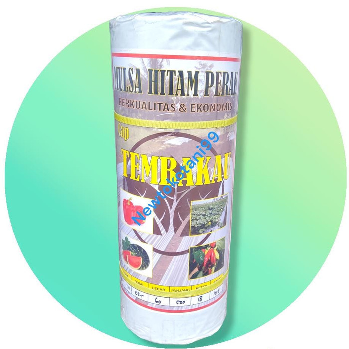 (500m) satu ROLL mulsa hitam perak cap BADAK EMAS lebar 120 cm
