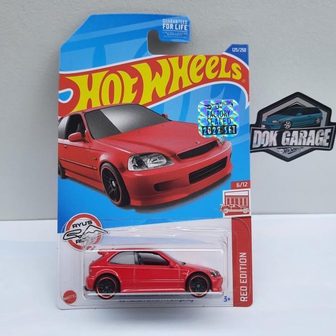 Hotwheels Honda Civic Ek9 Red Edition Factory Sealed Fs