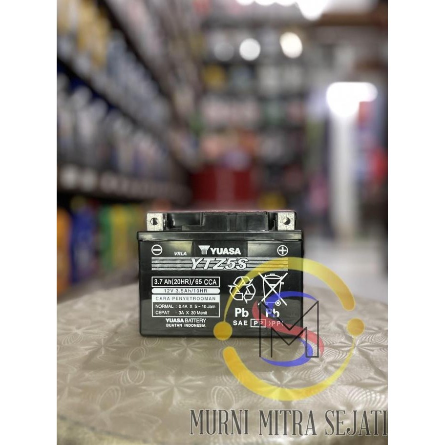 (Pnp) Yuasa Aki Motor Ytz5-S Ytz5S Ytz-5S Kering Mf Beat Vario 110 Mio Supra