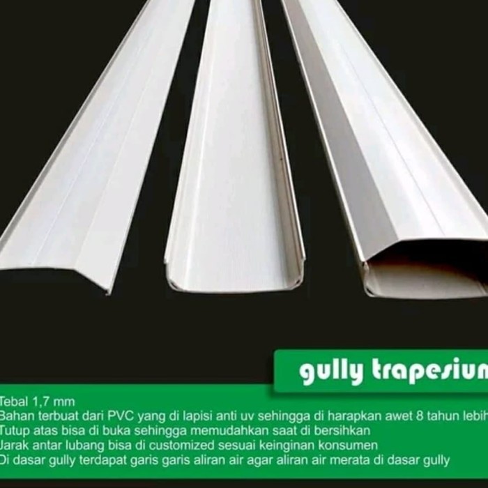 gully talang trapesium hidroponik