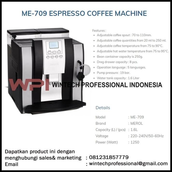 MEROL ME-709 COFFEE MACHINE FULL AUTOMATIC / MESIN PEMBUAT KOPI