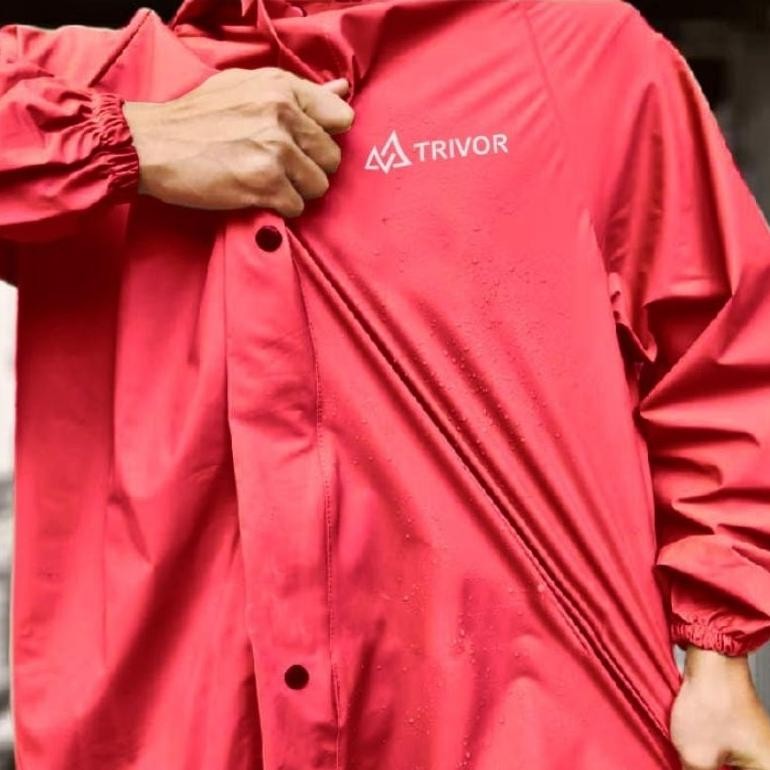 Premium Promo Jas Hujan Trivor Bahan Pvc 0.25 Tebal Langsung Konveksi Ox04