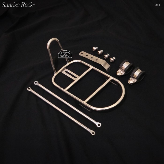 Cardito - Sunrise Rak Depan Sepeda Stainless Chrome