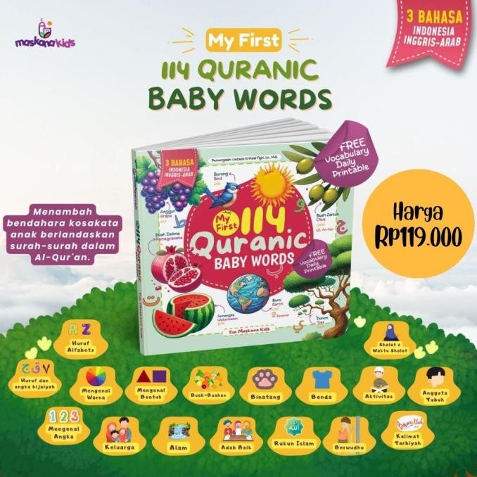 

Buku Anak My First 114 Quranic Baby Words - Maskana Kids - ORIGINAL