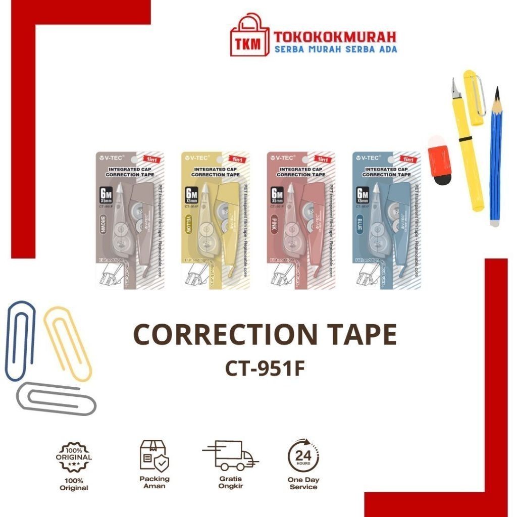 

V-TEC CORRECTION TAPE TYPE CT-951F