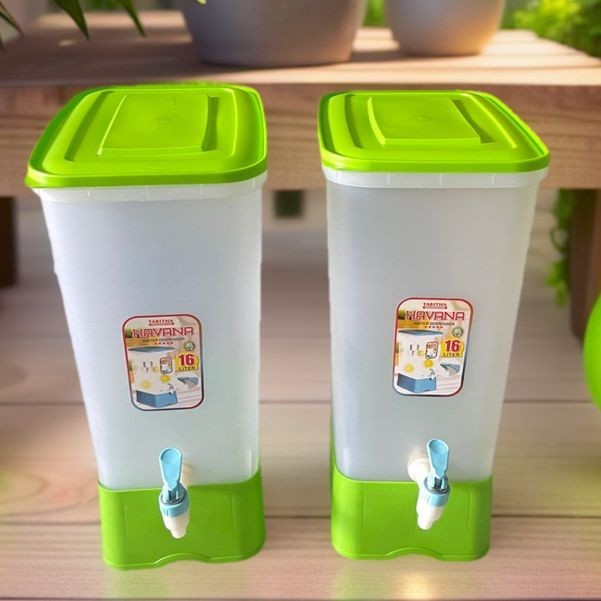 Tempat Dispenser 16 liter Plastik+keran Wadah air Besar Jual Es teh