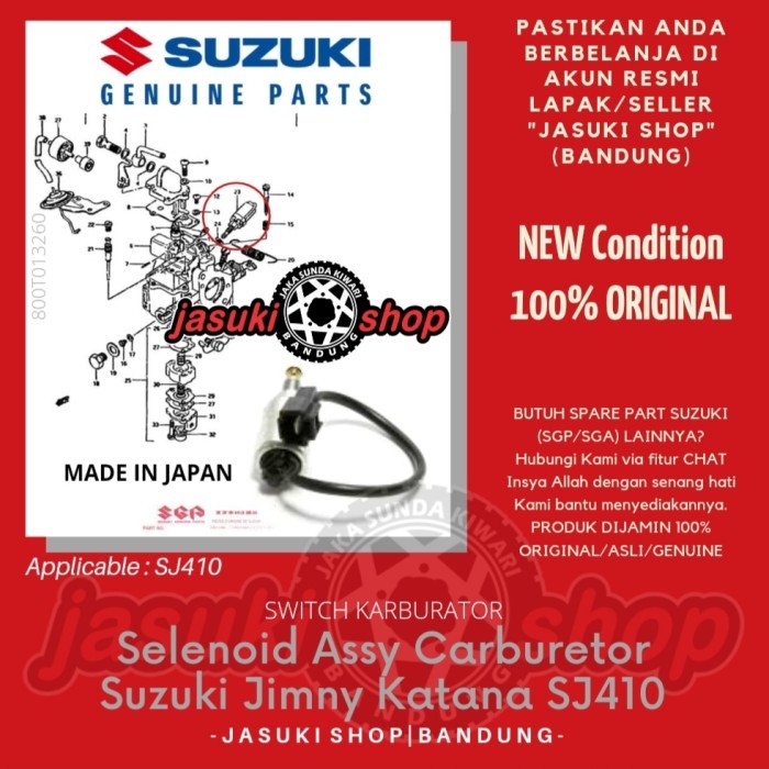 Selenoid Karburator Jimny Katana Sj410 Terbaru