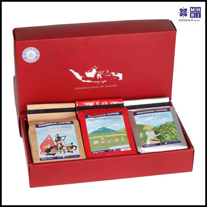 

Kopi Nusantara Indonesia Gift Set Hadiah 6X200G Arabika Robusta Blend
