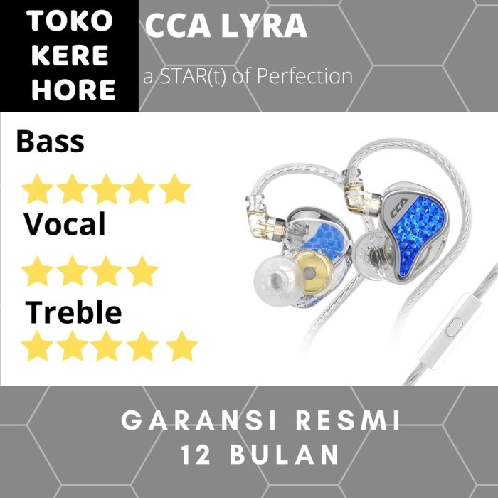 NEW CCA LYRA In Ear Metal Earphone IEM with Mic