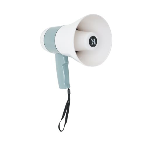 NEW Krisbow Megaphone Pengeras Suara TOA Megaphone 20 Watt - Rechargeable Putih/abu-abu
