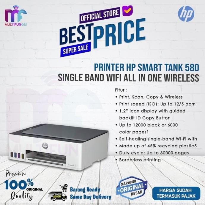 

Printer Hp Smart Tank 580 (Pengganti Smart Tank 515) WiFi All In One