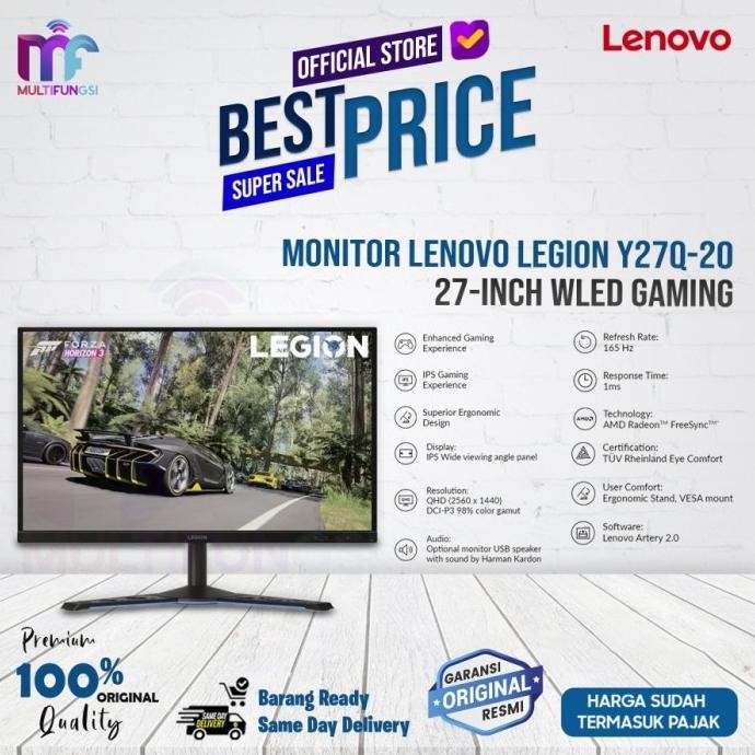 

Monitor Lenovo Legion 27" Y27q-20 WLED Gaming Garansi Resmi