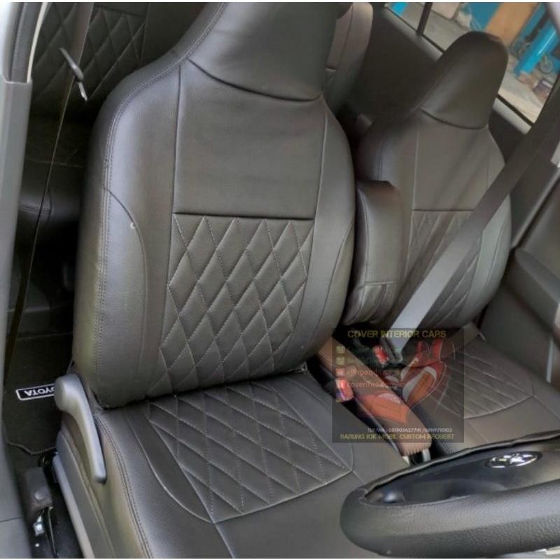 Sarung Jok Mobil Calya,Calya 2021,Sigra, Sigra 2022 ,Calya 2022 Full Set Bahan Ferrari