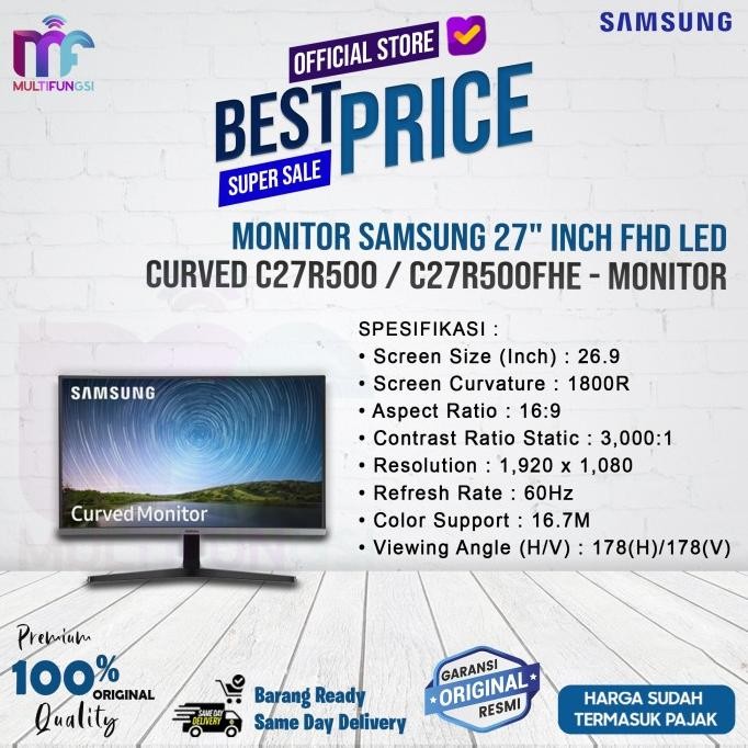 Monitor Samsung 27" Inch C27R500 FHD LED Curved / C27R500FHE