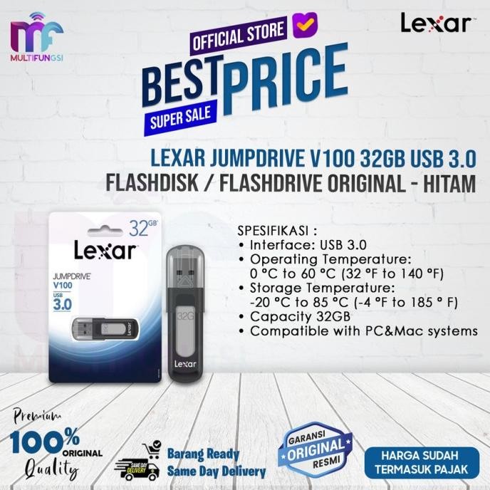 

Lexar JumpDrive V100 64GB USB 3.0 FlashDisk / FlashDrive Original