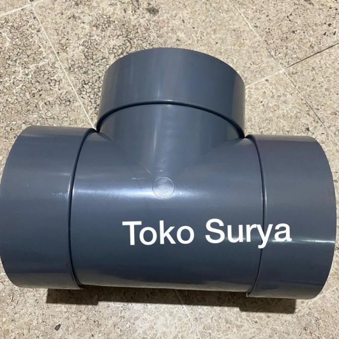 Ready Tee T 10" Maspion / Sambungan Pipa T Pvc 10" / Tee Pvc 10" Dv