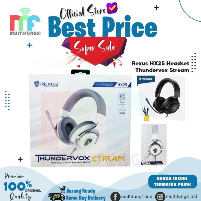 

Headset Gaming Rexus HX25 Thundervox Stream - Garansi Resmi