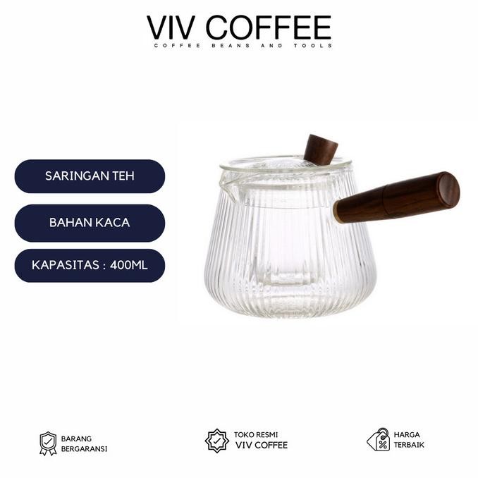 

Teko Saringan Teh Kaca Tahan Panas Teapot 400ml