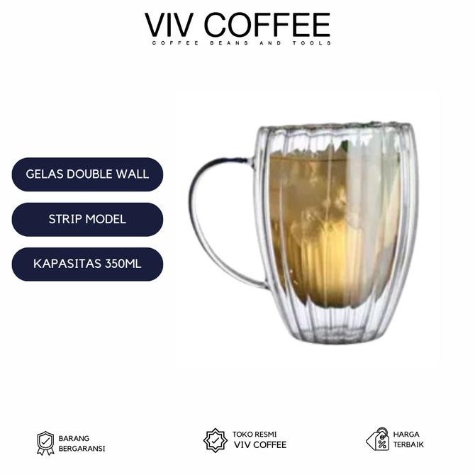 

Gelas Kopi Double Wall Strip Model 350ml Polos