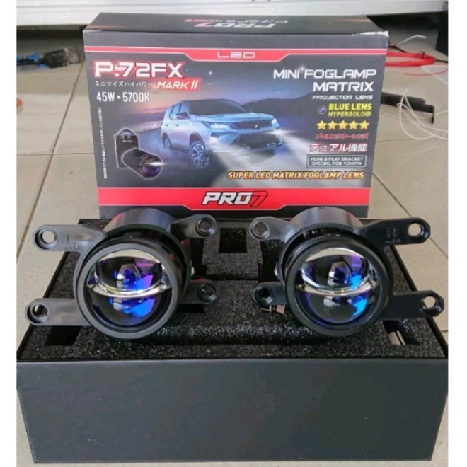 FOGLAMP BILED PRO7 P72FX MARK 2 BLUE LENS 45 WATT LAMPU KABUT