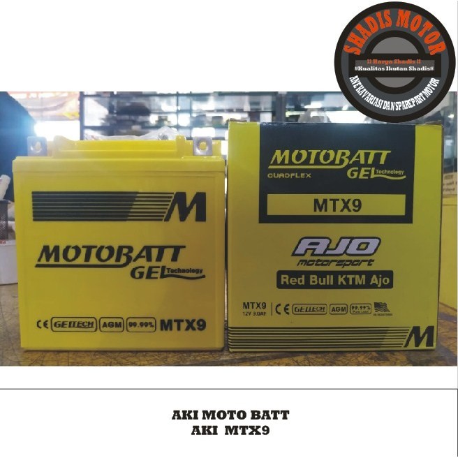 AKI MOTOBATT GEL MTX9 MOTOR