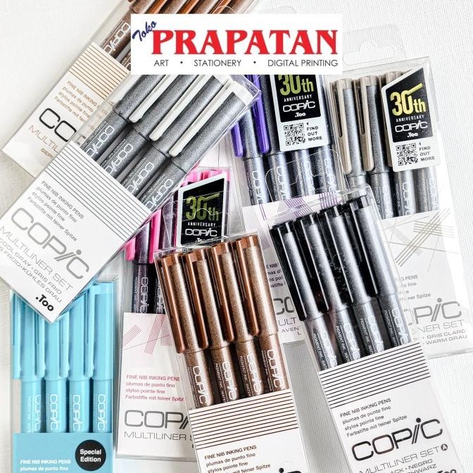 

BARU COPIC MULTILINER SET 4PCS FINE NIB INKING PENS