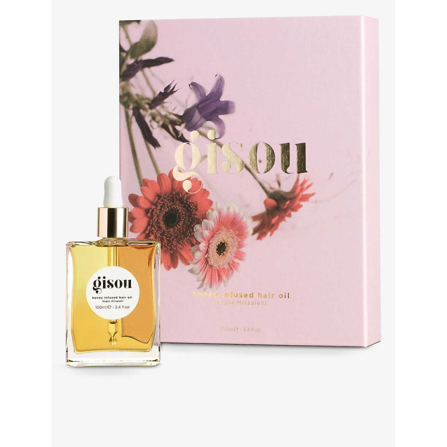 Gisou Honey Infused Hair Oil 50Ml/100Ml Nyak Serum Rambut